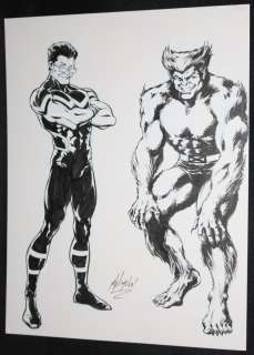 Matt Haley | Wonder Man & Beast From the X-Men Commission - Signed | Anthony’s Comic Book Art