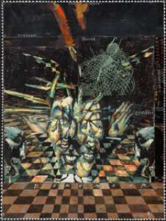 Barron Storey (American, 1940). The Mask of Irrational Hatred of Confident Demeanor. Mixed media with ...