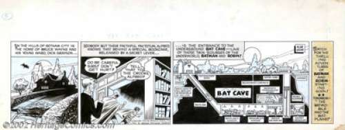 Bob Kane - Original Comic Strip Art for Batman dated 10/29/43 (Detective Comics, Inc./McClure Newspaper Syndicate, -