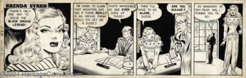 Dale Messick - Original Comic Strip Art for Brenda Starr, Group of Six Dailies (Chicago Tribune, 1945). Here is a -