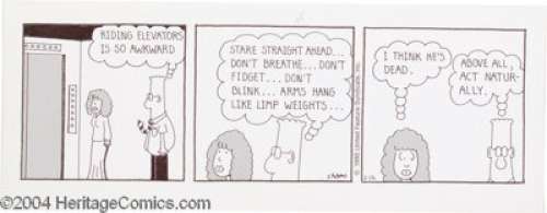 Scott Adams - Dilbert Daily Comic Strip Original Art, dated 3-12-90 (United Feature Syndicate, 1990). Dilbert -