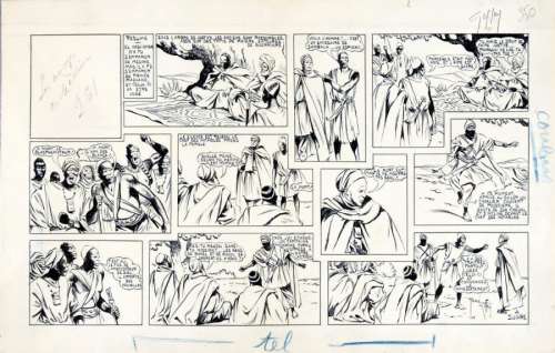 Giffey René (1884-1965) - GIFFEY René LES ASSIEGES DE MEDINE. Encre de chine et mine de plomb su