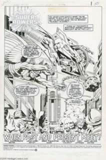 Jack Kirby and Greg Theakston - Super Powers #2 Splash Page Original Art (DC, 1985). Three of the Earth‘s -