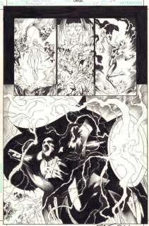 Ivan Reis, Oclair Albert - Blackest Night #7 P.14 - Dove, Cyborg, & Lantern 1/2 Splash - 2010 Signed