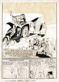 Pierce Rice and Arturo Cazeneuve - Green Hornet Comics #10 Page Original Art, Group of 11 (Harvey, 1942). The Green -