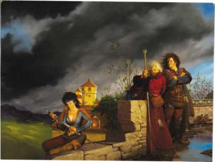 Daniel R. Horne - "Brothers In Arms" Paperback Cover Painting Original Art (Wizards of the Coast, 1999). -