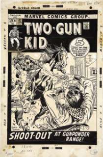 Gil Kane and John Severin - Two-Gun Kid #102 Cover Original Art (Marvel, 1972). Gil Kane and John Severin -