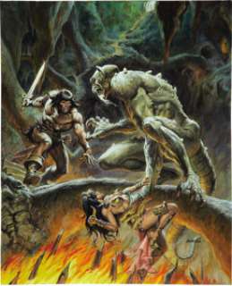 Earl Norem - The Savage Sword of Conan #86 Cover Original Art (Marvel, 1988). Conan races to save the - | Heritage