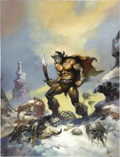 Boris Vallejo Savage Sword of Conan #10 Cover Painting Original Art (Marvel, 1976). The savage Cimmerian has -