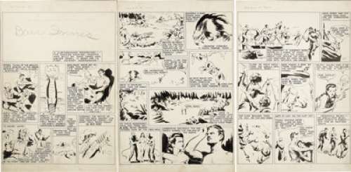 John Coleman Burroughs David Innes Page Original Art, Group of 20 (circa 1940). This lot features an -