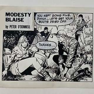 Romero, Enric Badia - 1 Original page - Modesty Blaise - The Green eyed monster - 1970 | Catawiki