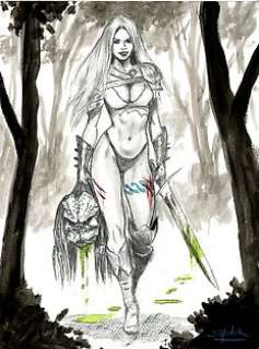 Sebastien Grenier - 1 Original drawing - Predator - Sketch - 2022 | Catawiki