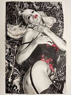 Claeys, Jean-Claude - 1 Original drawing - Nu rouge | Catawiki