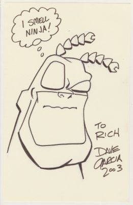 The Tick Original Sketch Drawing Signed Dave Garcia Original Comic Art | Neat Stuff Vault