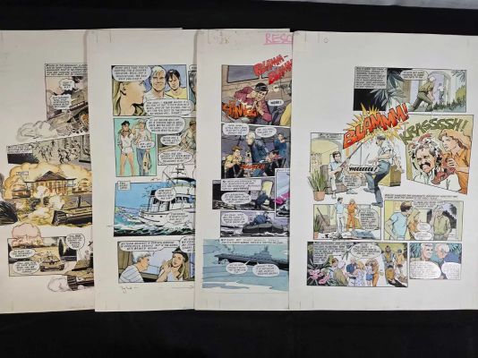 Lot 342 - THE A-TEAM - 4 pages of original comic book art from LOOK-IN Magazine, 1985 series, various | Excalibur Auctions