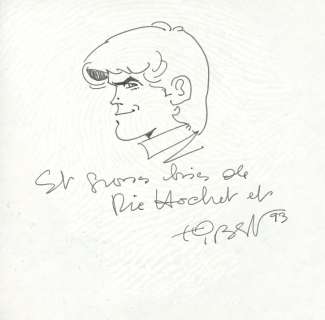 Tibet | Ric Hochet, illustration au feutre représentant… | Millon