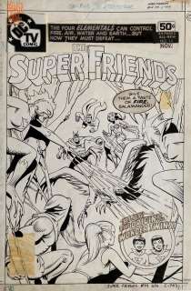 Ramona Fradon Bob Smith - Super Friends #14 Cover (Dc, 1978) Wonder Twins Origin