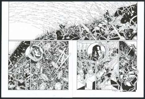 Thierry Robin - Double planche originale n° 077-078 - Pierre rouge, plume noire