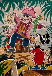 Julian Jordan - 1 Croquis en couleur - Uncle Scrooge - "The Beagle Pirates" | Catawiki