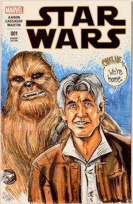 Star Wars #1 - Blank Sketch Variant Cover w/Original Art Chris McJunkin w/COA | eBay US (Buy It Now)