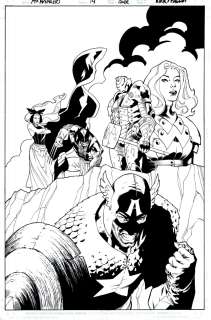 Leonard Kirk - Marvel Adventures the Avengers #14 Cover (Sold Live on ‘Dueling Dealers of Comic Art‘ Episode #109 Podcast on 3-1-2023)