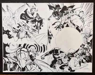 Chris Samnee - RESERVED - New History of DC Cover Original Art