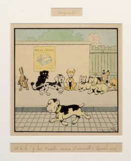 Rabier Benjamin | Â«OrgueilÂ». Dessin Ã  l’encre de Chine et gouache de couleurs. | Tessier Sarrou