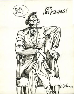 Lot 40 - CABANES max Dessin au Marker noir Colin Maillard « Maxou... » 1997… | misc / divers