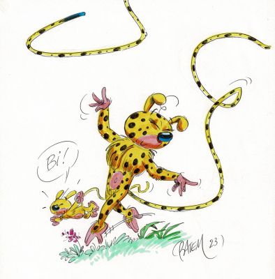 Batem | Lot 170 - Marsupilami, Supermarsu en édition originale, agrémenté d’une dédicace. Proche de l’état neuf. | Septimus