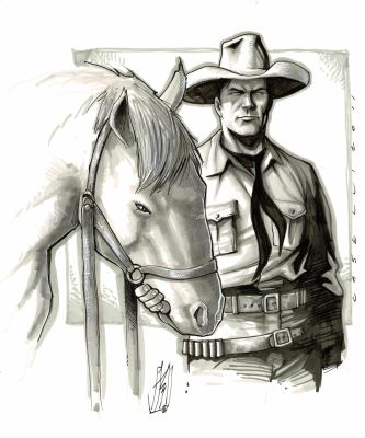 Caselli - Lot 318 - Tex, dessin original au lavis.