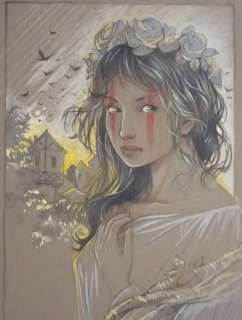 Stalner, Eric - 1 Original colour drawing - Roman de Malemort - Nue au dragonet | Catawiki