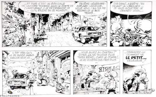 Franquin | Spirou et Fantasio, planche n°5b Ã  l’encre de Ch… | Banque Dessinée