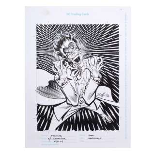 Lot # 1631: DC Comics - Hand-Drawn Norm Breyfogle "Joker" Trading Card Illustration