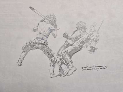 Bill Sienkiewicz - 1 Original drawing - Mad Max - Sketch originale