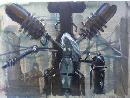 Andréae, Jean-Baptiste Original colour drawing - Femme - 2010 | Catawiki