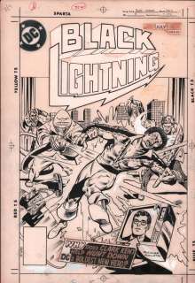 Rich Buckler, Vince Colletta - Black Lightning #3 Cover - Clark Kent Hunts Black Lightning - Signed - 1977