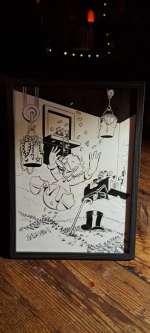 Bas Heymans - 1 Original drawing - Uncle Scrooge - "Dagobert ’ blij ei ’ in geldpakhuis" | Catawiki