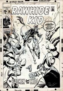 John Tartaglione, Larry Lieber - Rawhide Kid #78 Cover (Great Battle Cover!) 1970