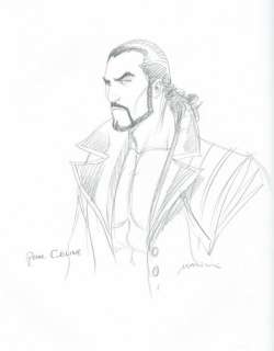 Marini. Dessin original dédicacé Rapaces | BDEnchères