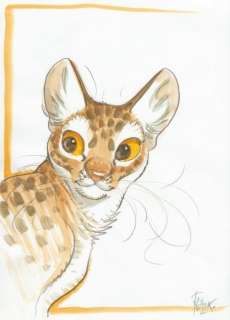 Frank Pé. Illustration originale Serval | BDEnchères