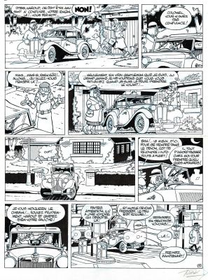 Turk | Lot 482 - Clifton, Week-end à tuer, planche originale à l’encre de chine pour cet album paru en 1984 au Lombard. | Septimus
