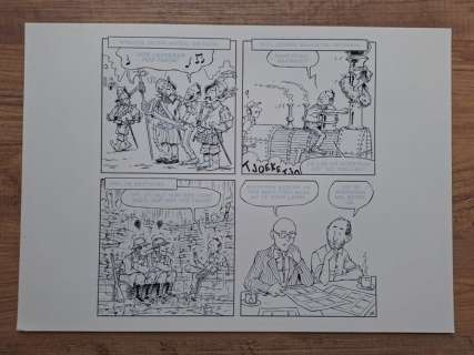 De Decker, Frodo - 1 Demi-page originale - Het verhaal van Vlaanderen - Promotionele gag met Tom Waes - 2023 | Catawiki