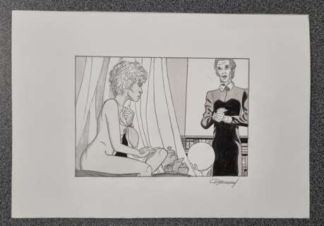 Renaud - 1 Original drawing - Jessica Blandy T4 - Case originale - Nuits couleur blues - 1988 | Catawiki