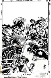Pascual Ferry - Heroes For Hire #7 Cover (Iron Fist, Luke Cage, Ant-Man, & the Black Knight All Battle Thunderbolts: (Citizen V, Atlas, & Mach-1!)