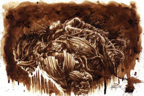 Juapi - 1 Œuvre d’art sur le café - Swamp Thing - 2017 | Catawiki