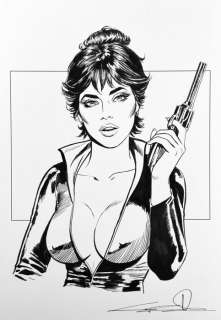 Candita, Giuseppe - 1 Original drawing - Modesty Blaise - My gun - 2025 | Catawiki