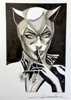 Candita, Giuseppe - 1 Original drawing - Catwoman - Shhhhh - 2025 | Catawiki