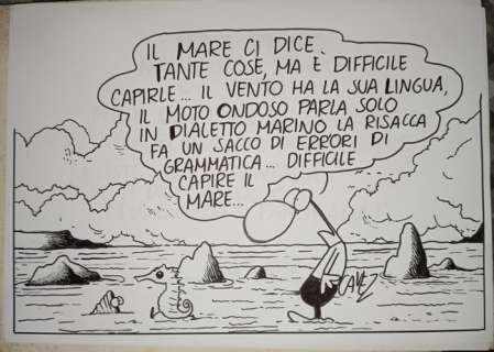 Cavezzali, Massimo - 1 Original colour drawing - Il mare ci dice tante cose - 2022 | Catawiki