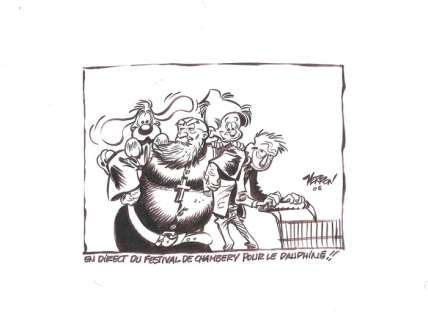 Verron, Laurent | original drawing  - Boule and Bill in the company of Odilon Verjus | Catawiki