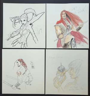 Francis Manapul (DC Zeichner), Sabine Weiß (Kitana), Mario Alberti (Die Mauer), Franz Zumstein (Der - 4 Original drawing - Group of four - Great Original Illustrationens | Catawiki